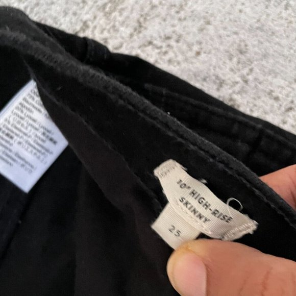 Madewell Women Jeans Black Denim Skinny 10 in High Rise Jeans Size 25 - Picture 8 of 11